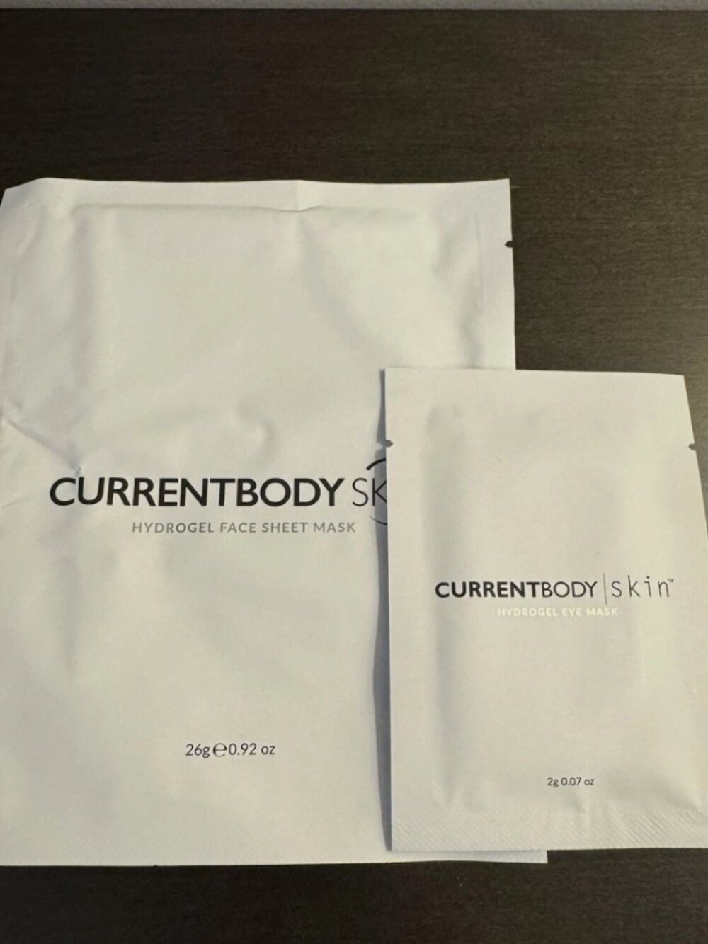 CurrentBody Skin Hydrogel Face Mask & Eye Mask Full Size NEW